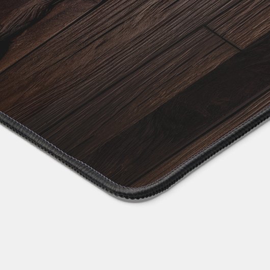 Rustikales dunkles Holz-Elegant Schreibtischunterlage (Ecke)