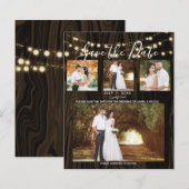 Rustikales Dunkles Holz & Licht 4 Foto Save the Da (Vorne/Hinten)