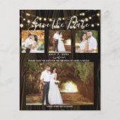 Rustikales Dunkles Holz & Licht 4 Foto Save the Da (Vorderseite)