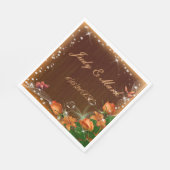 Rustikales dunkles Holzblütenschmetterlingspapier Serviette (Ecke)