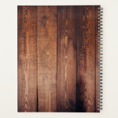 Rustikales dunkles Stallholz mit Monogramm berufli Planer (Rückseite)