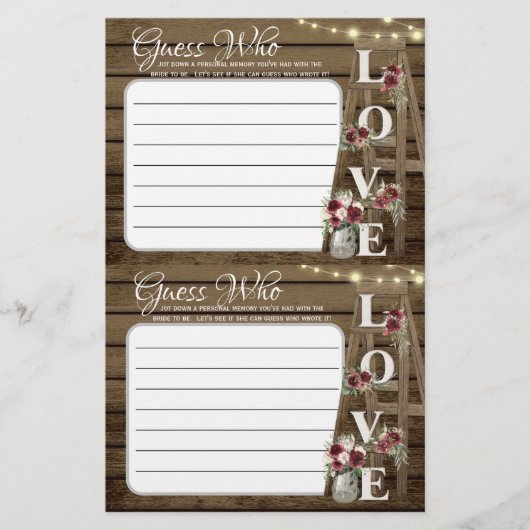 Rustikales Duschspiel (Vorderseite)