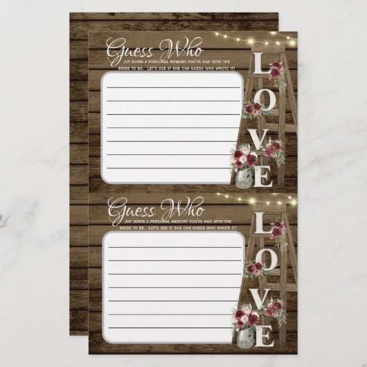 Rustikales Duschspiel (Vorne/Hinten)