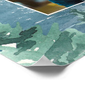 Rustikales Dusky Blue Mountains Probe Abendessen Poster (Ecke)