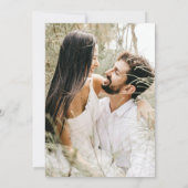 Rustikales Dusty Blue Lights Foto Wedding Save The Date (Rückseite)