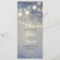 Rustikales Dusty Blue Wedding Programm für Lichter