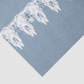Rustikales Dusty Blue White Western Bull Skull Pat Seidenpapier (Ausschnitt)
