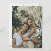 Rustikales Earth Tone Boho Floral Foto Einladung (Rückseite)