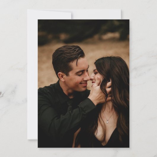 Rustikales Edelgold verziert romantische Hochzeit Einladung (Rückseite)