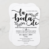 Rustikales Editable Spanisch Inviation Einladung (Vorne/Hinten)