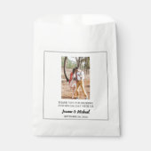 Rustikales Ehepaar Foto Vielen Dank für Ihre Hochz Geschenktütchen (Vorderseite)
