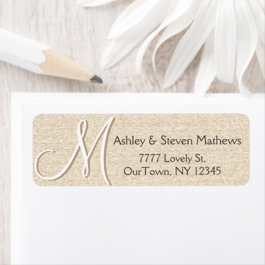 Rustikales Eichenadressen-Etikett (Insitu)