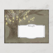 Rustikales Eichenbaum Mason Jars Save the Date Pos Ankündigungspostkarte (Rückseite)