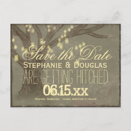 Rustikales Eichenbaum Mason Jars Save the Date Pos Ankündigungspostkarte