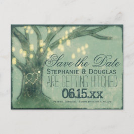 Rustikales Eichenbaum Mason Jars Save the Date Pos Ankündigungspostkarte