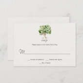 Rustikales Eichenbaum-UAWG | RSVP Karte (Vorne/Hinten)