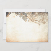 Rustikales Eichenbaum- und Strandlicht-Brautparty Einladung (Rückseite)