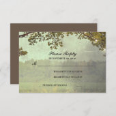 Rustikales Eichenbaumleuchter Hochzeit RSVP (Vorne/Hinten)