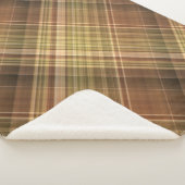 Rustikales Eichenbraun und Kariertes Olivenöl Sherpadecke (3/4)