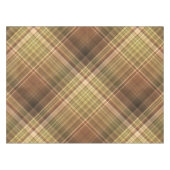 Rustikales Eichenbraun und Kariertes Olivenöl Tischdecke (Vorderseite (Horizontal))