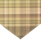 Rustikales Eichenbraun und Kariertes Olivenöl Tischdecke (Schrägansicht)