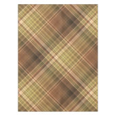 Rustikales Eichenbraun und Kariertes Olivenöl Tischdecke (Vorderseite)