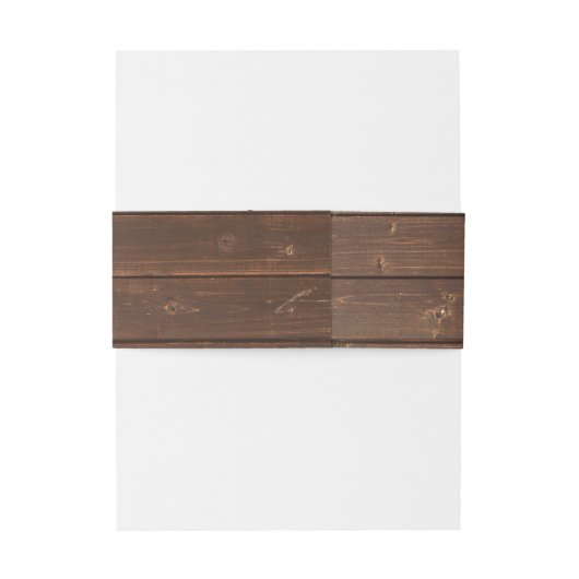 Rustikales Eichenholz Einladungsbanderole (Rückseitenbeispiel)