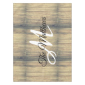 Rustikales Eichenholz kreiert Ihren eigenen Monogr Tischdecke (Vorderseite)