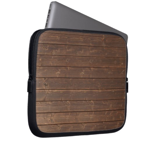 Rustikales Eichenholz Laptopschutzhülle (Vorne Rechts)