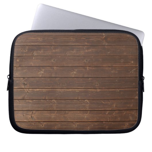 Rustikales Eichenholz Laptopschutzhülle (Vorderseite)