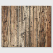 Rustikales Eichenholz-Packpapier Geschenkpapier (Flach)