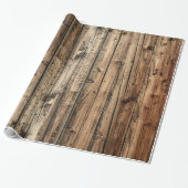 Rustikales Eichenholz-Packpapier Geschenkpapier (Ungerollt)