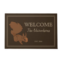 Rustikales Eichhörnchen Familienname Willkommen