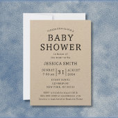 Rustikales, einfaches Geschlecht, neutrale Kraft B Einladung