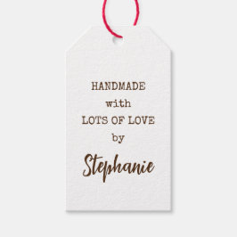 Rustikales Einfaches Handwerk mit vielen Lieben Geschenkanhänger