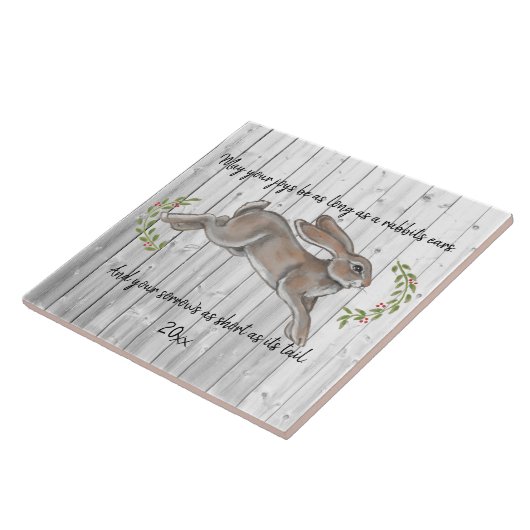 Rustikales, einfaches Kaninchen glücklich Neues Ja Fliese (Seite)