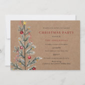 Rustikales, einfaches Party mit traditionellem Bau Einladung (Vorderseite)