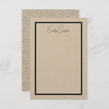 Rustikales einfaches Schwarz-Polka-Dot-Border-Mono