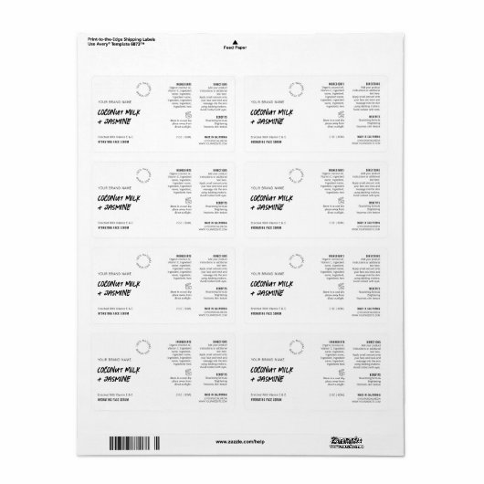 Rustikales, einfaches, Schwarz-weißes 2OZ Dropper  (Vorne)