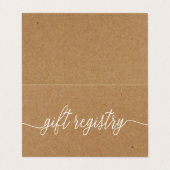 Rustikales einfaches Skript mit Foto Geschenkkarte Visitenkarten (Außenseite Aufgefaltet)