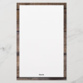 Rustikales einfaches Skriptmonogramm benutzerdefin Briefpapier (Rückseite)