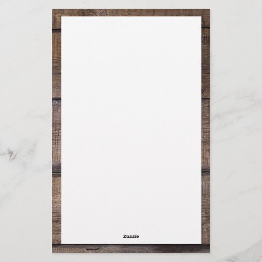 Rustikales einfaches Skriptmonogramm benutzerdefin Briefpapier (Rückseite)