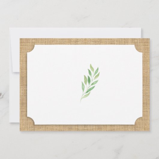 Rustikales Einladung (Rückseite)