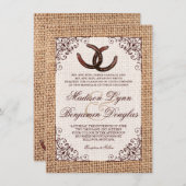 Rustikales Einladung (Vorne/Hinten)