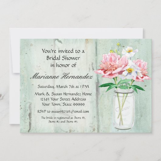 Rustikales Einladung (Vorderseite)