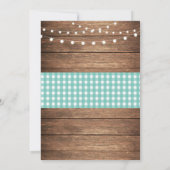 Rustikales Einladung (Rückseite)