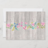 Rustikales Einladung (Rückseite)