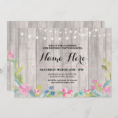 Rustikales Einladung (Vorne/Hinten)