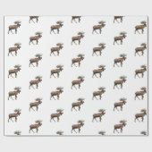 Rustikales Elch Print Geschenkpapier (Flach)
