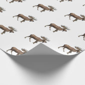 Rustikales Elch Print Geschenkpapier (Ecke)
